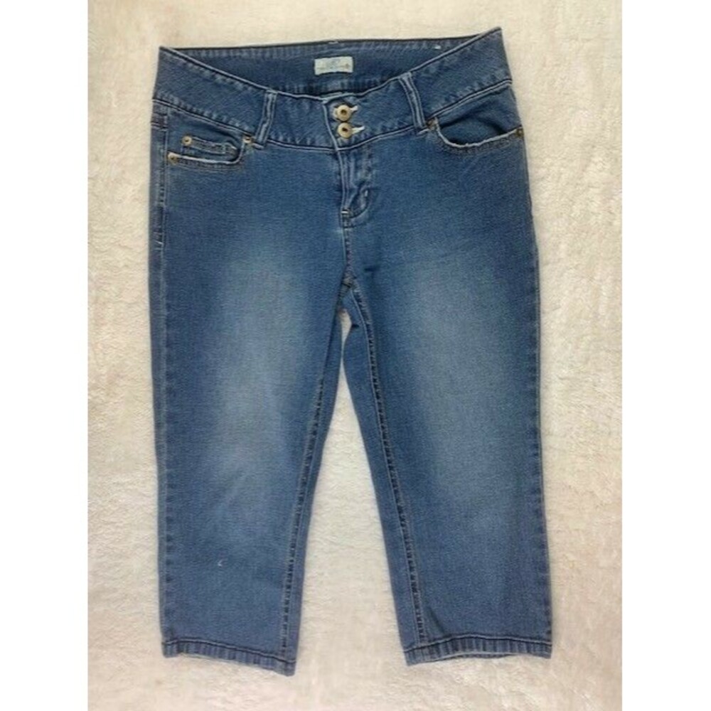 Wear It Declare It size 5 Womens Capri Pants Denim Stretch Medium Wash